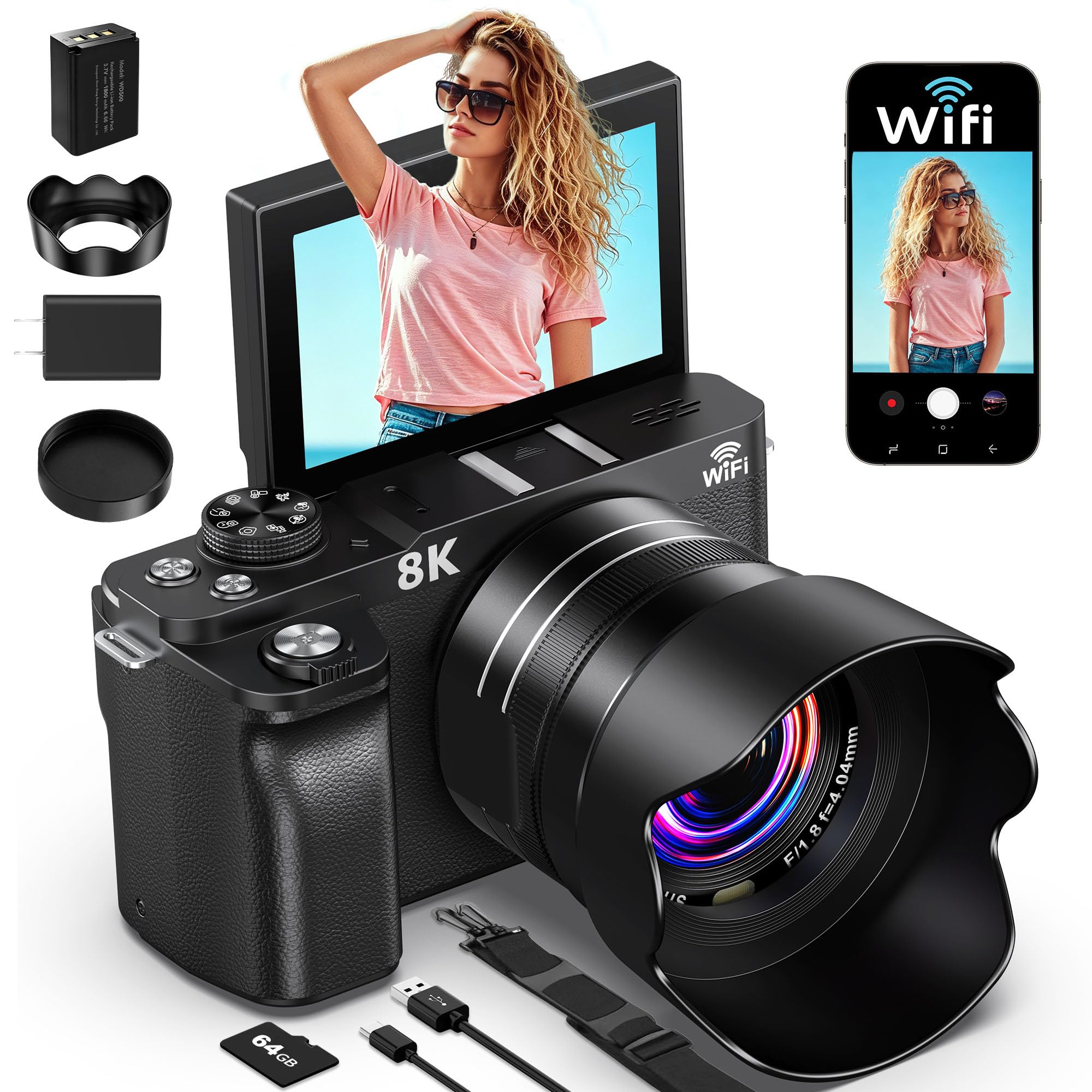 Amazon.com : 8K Digital Camera, 88MP Cameras for Photography